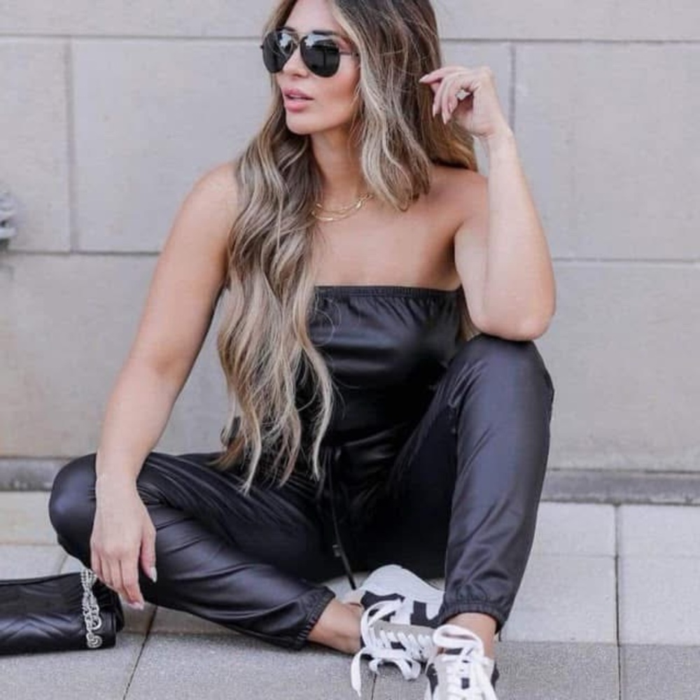 Black Strapless Jumpsuit